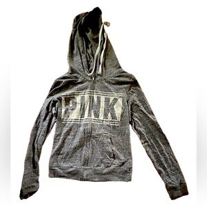 Ladies, Victoria Secret “Pink Hoodie” Zip up with pockets & adjustable straps.